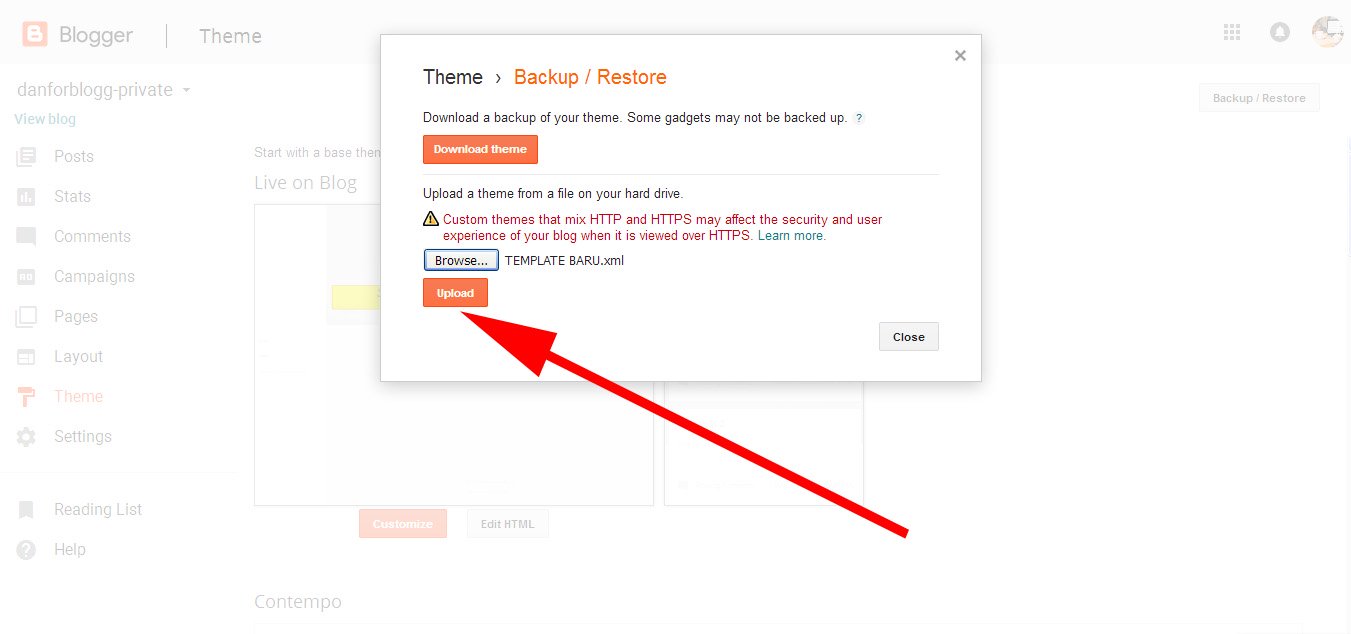Cara Mengganti Template Hasil Download untuk Blogspot 8