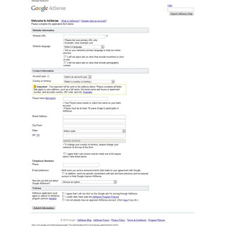 Cara Daftar Google Adsense Lewat Blogspot