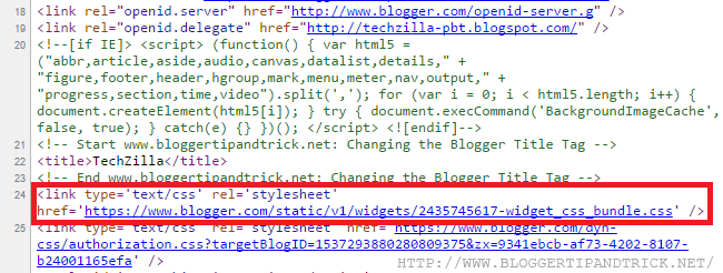 Cara Menghapus File Widget CSS Bundle Dari Blogger